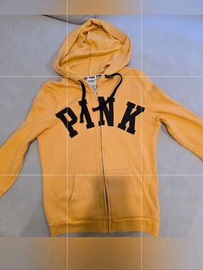 PINK Victoria's Secret Yellow Zip-Up Hoodie